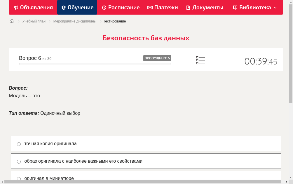 Модель – это …