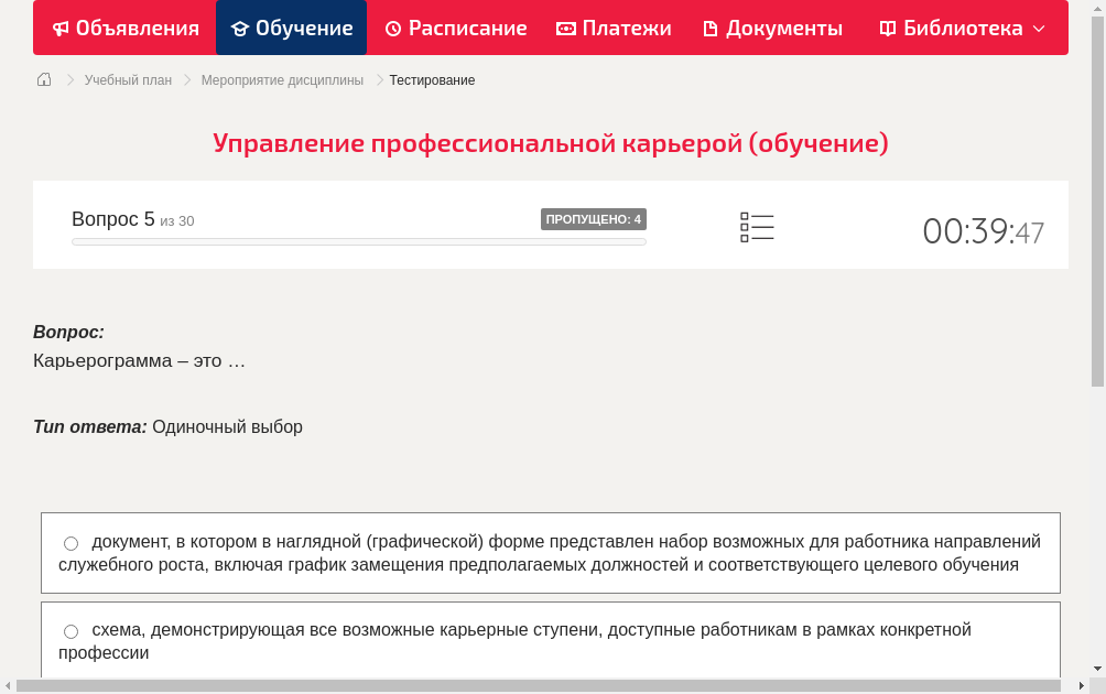 Карьерограмма – это …